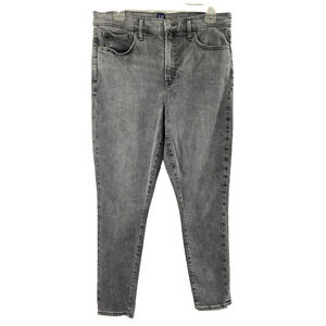 GAP 1969 Jeans Womens Size 12 Faded Black Denim True Skinny Stretch‎